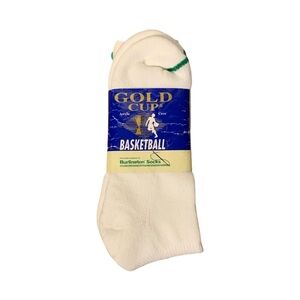 VINTAGE | Deadstock Gold Cup Basketball Crew Socks‎ - Sz 6 - 12.5 - US Made